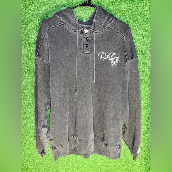 Vintage Oakland Raiders Starter Hoodie Sweatshirt / Size L - Picture 1 of 8